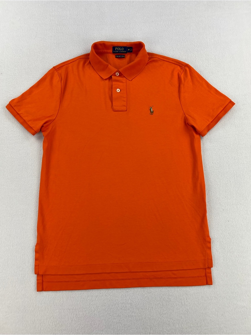 Polo Ralph Lauren Pima Soft Touch Orange Polo shirt Classic Pony Logo Men Size M